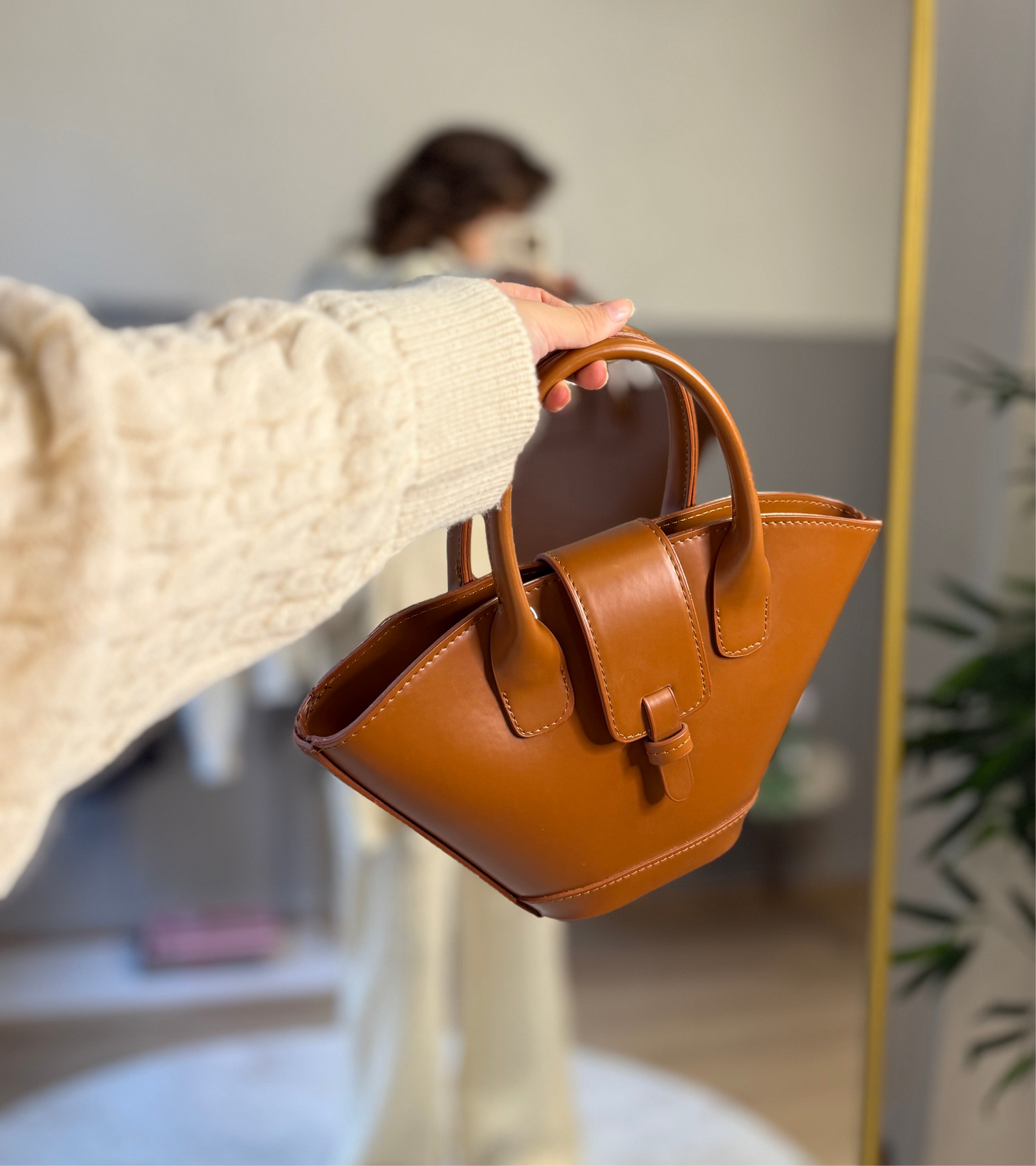 Lüks Mini Form Taba Çanta