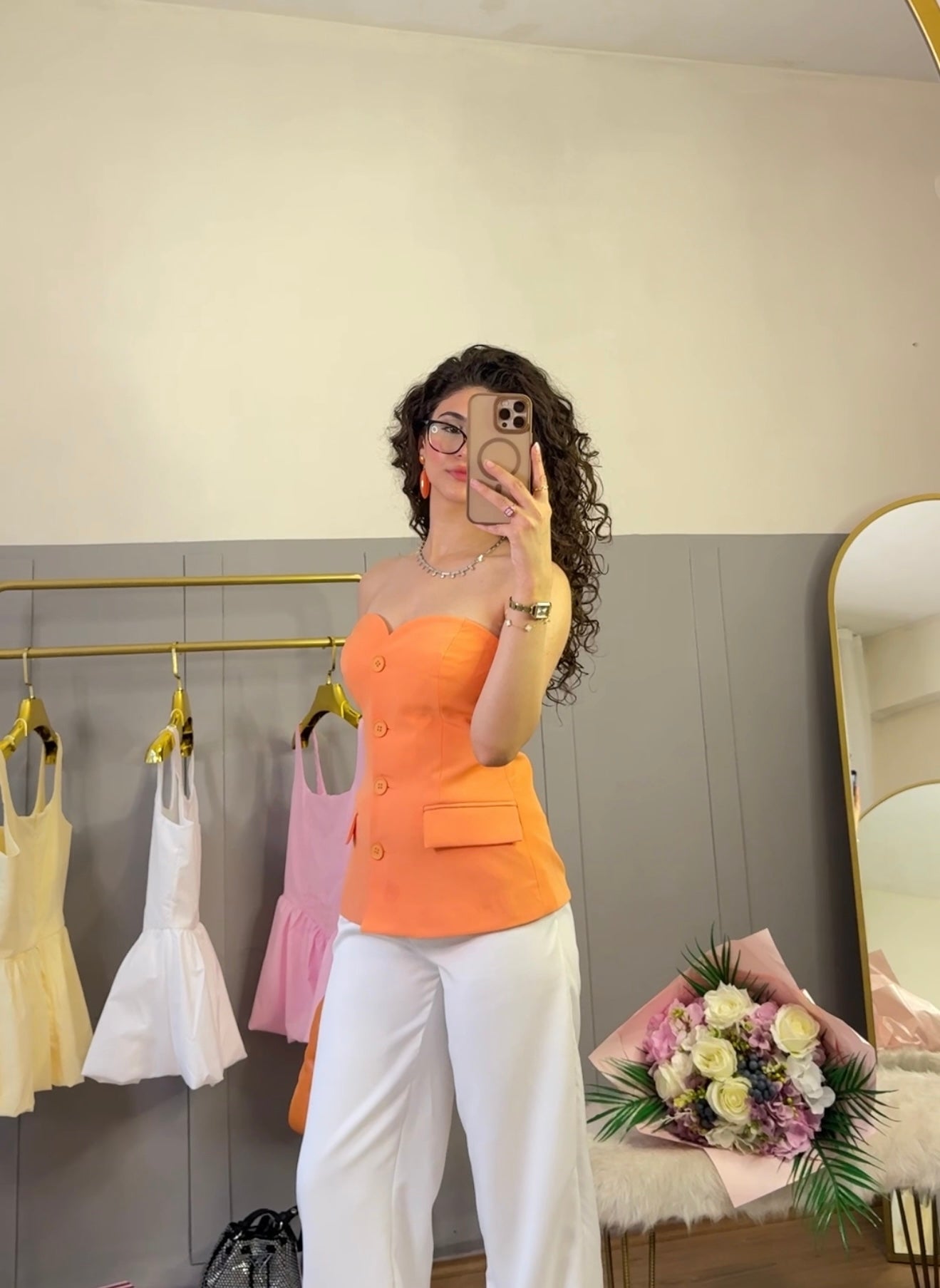 Straplez Tasarım Büstiyer Turuncu❤️🔥