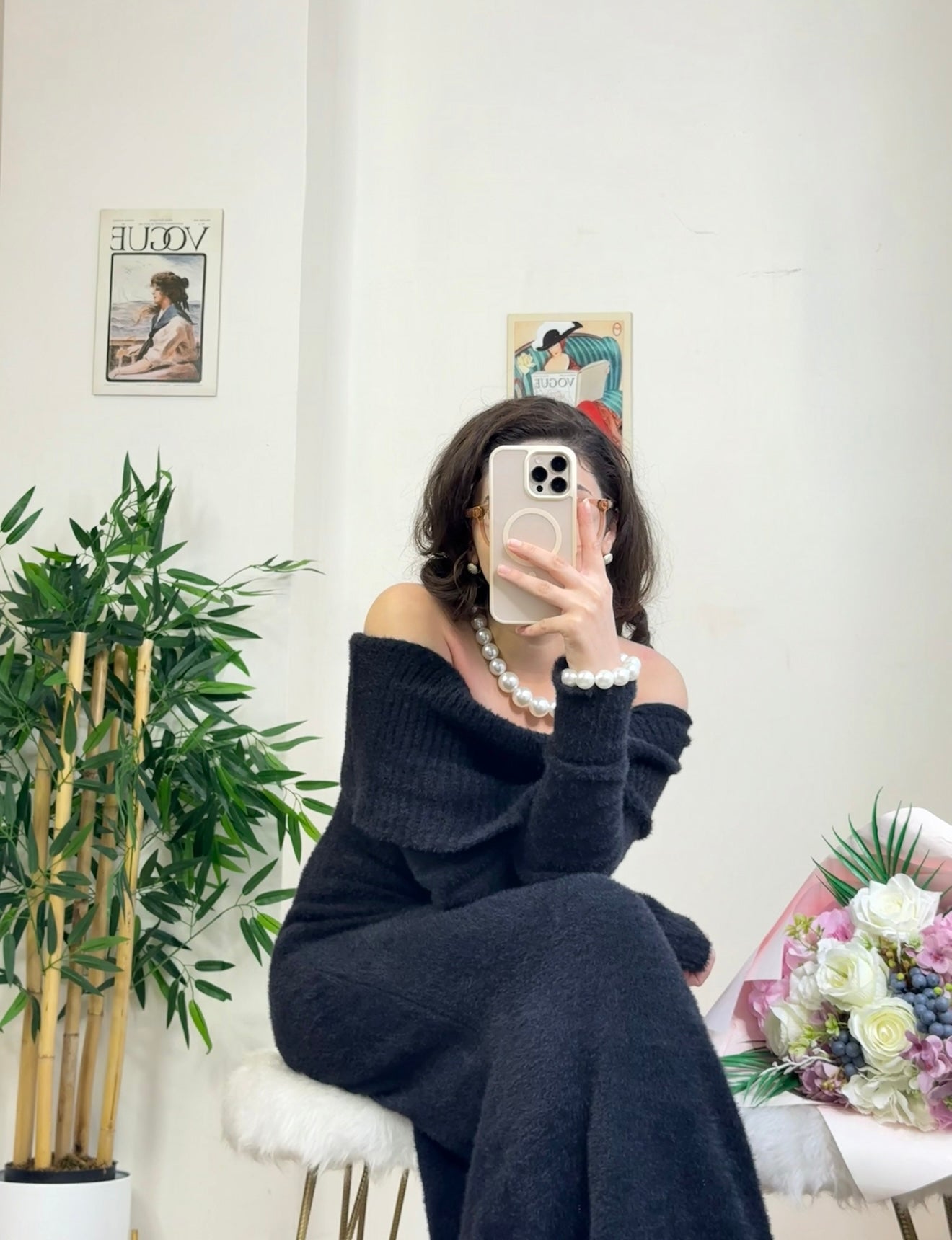 Madonna Winter Luxe Elbise Siyah