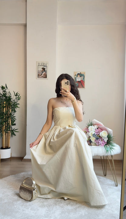 Royal Infusion Keten Elbise