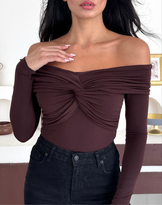 Crimson Drape Twist  Bluz