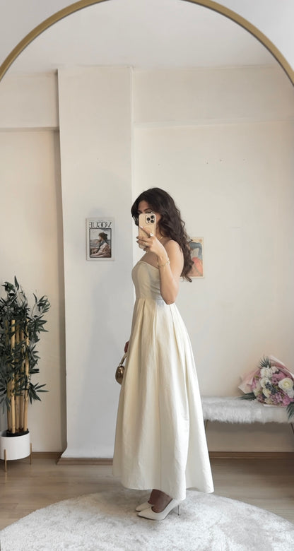 Royal Infusion Keten Elbise