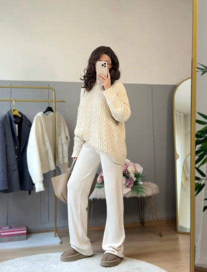 Cozy Taş Triko Pantolon