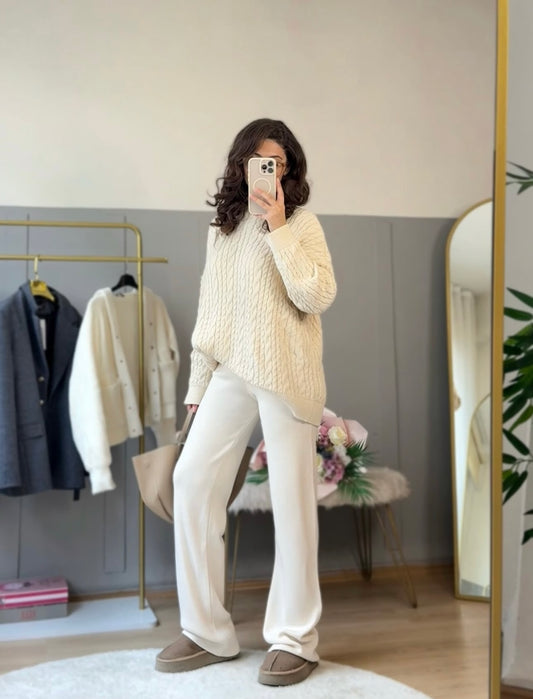 Cozy Taş Triko Pantolon