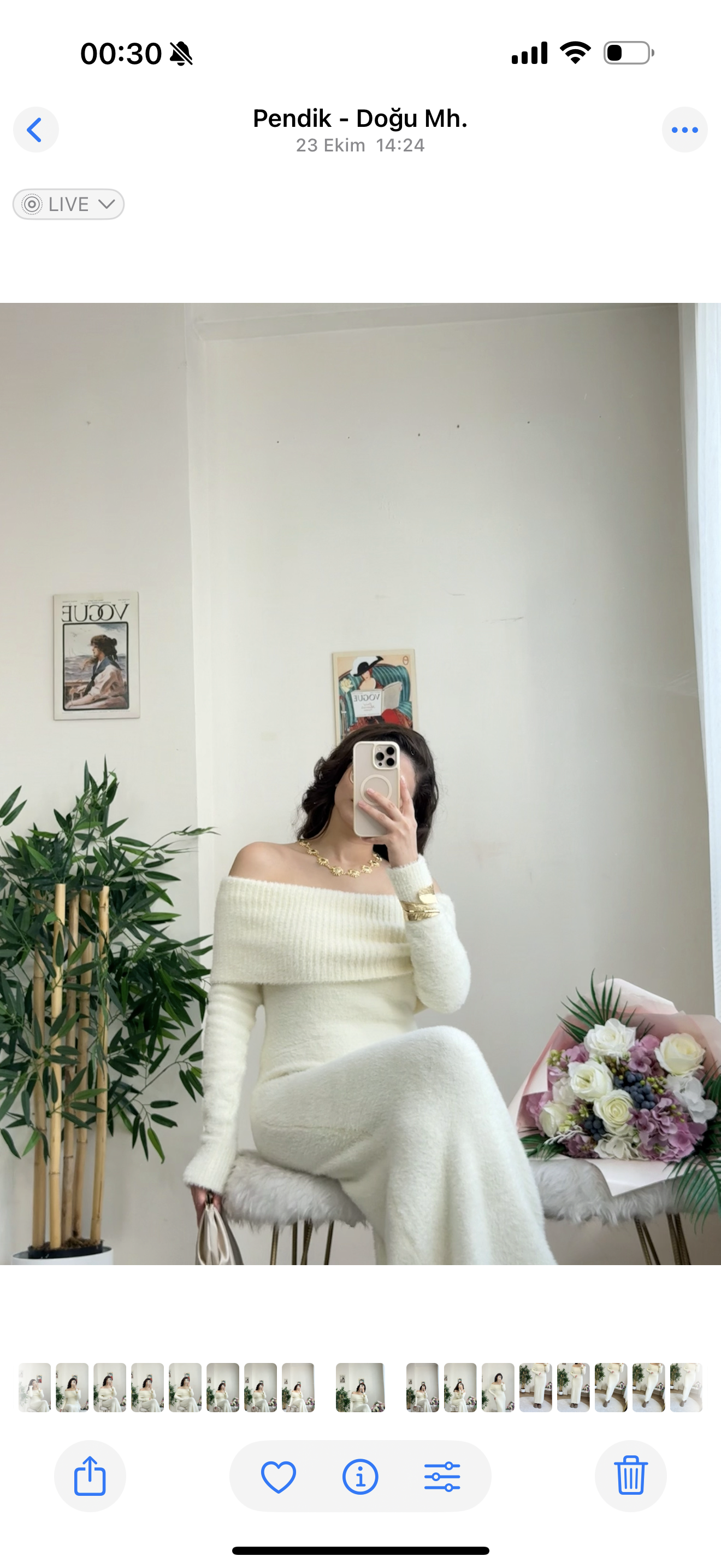 Madonna Winter Luxe Elbise Beyaz