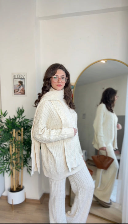 Cozy Örgü Üçlü Takım