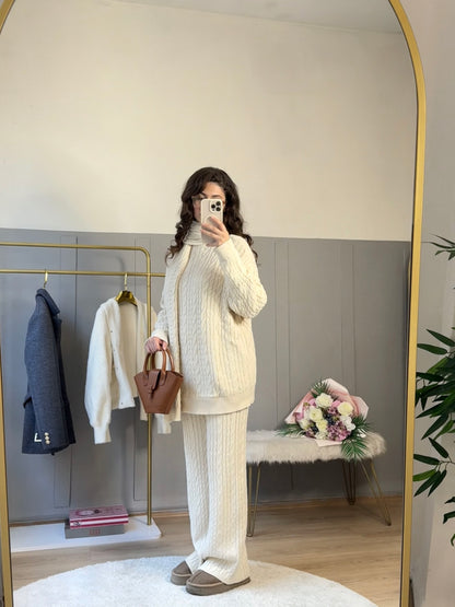 Cozy Örgü Üçlü Takım