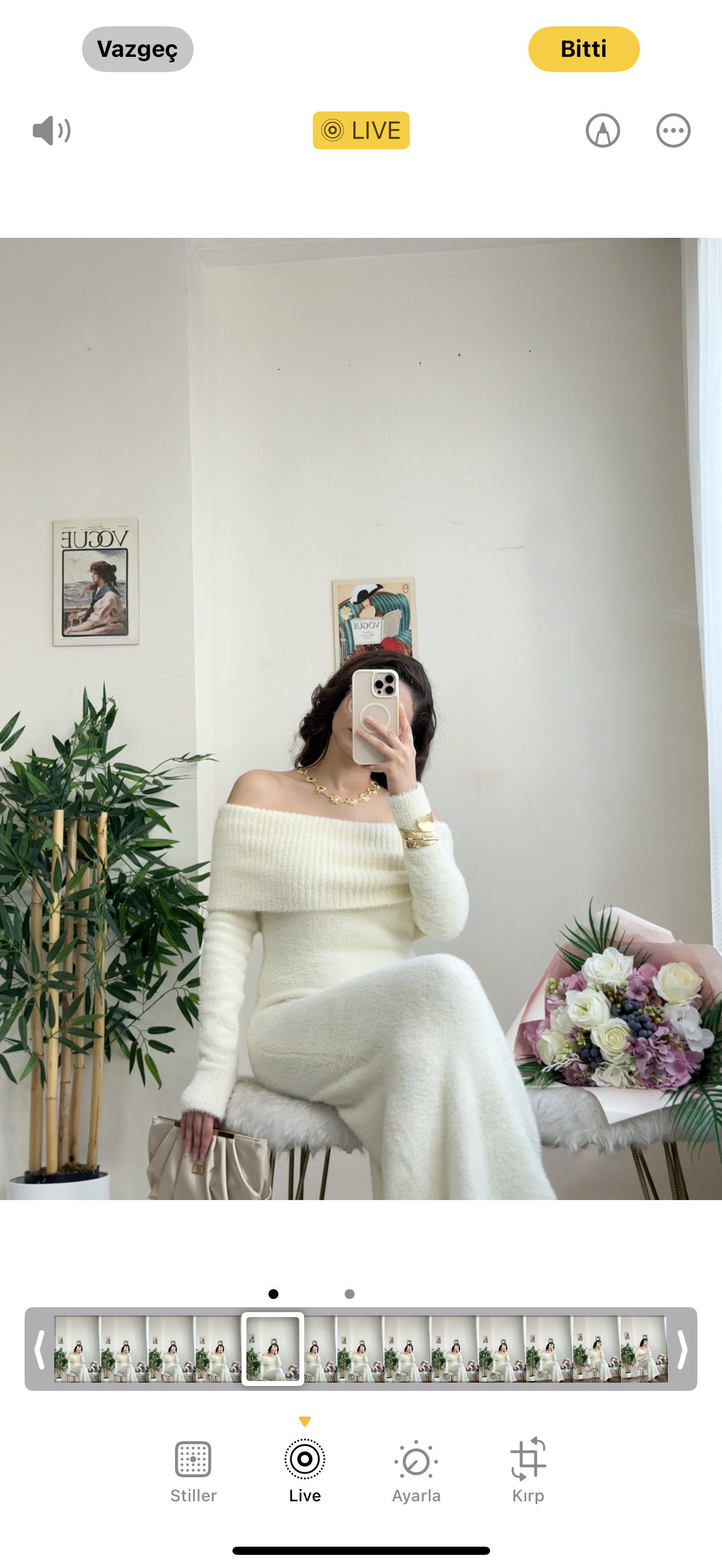 Madonna Winter Luxe Elbise Beyaz