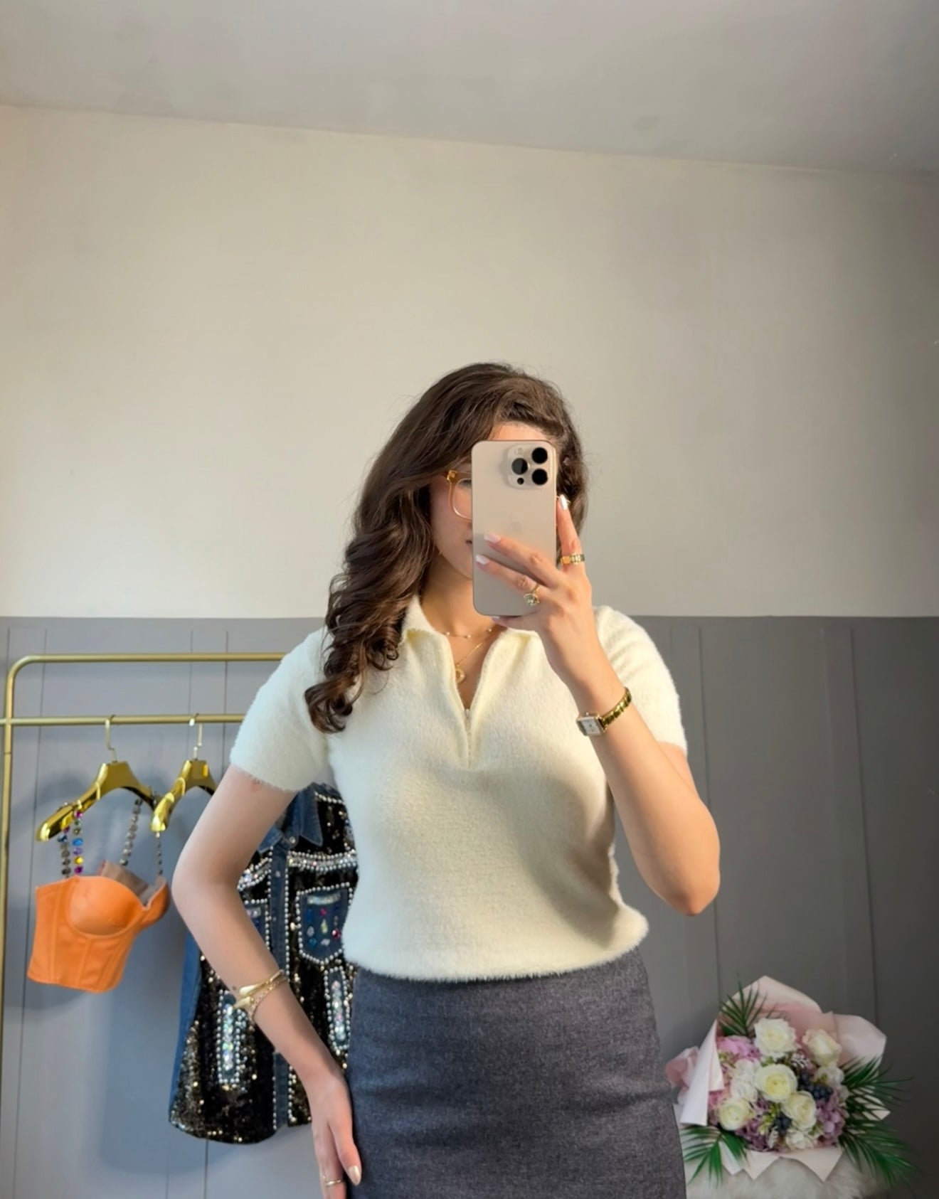 Elegance Polo Yaka Yarım Kol Kazak