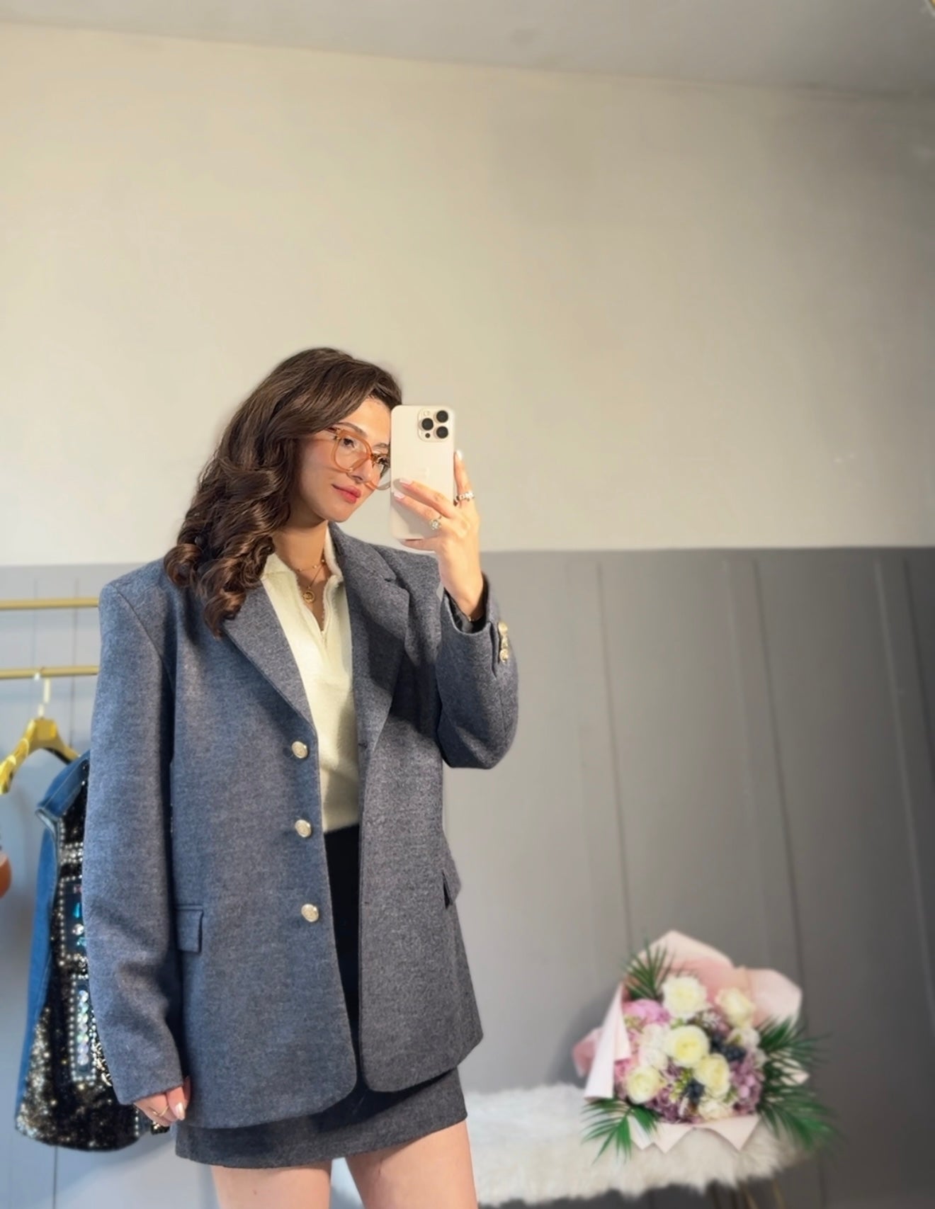 Elegant Kaşe Kemerli Ceket