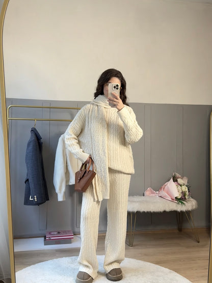 Cozy Örgü Üçlü Takım